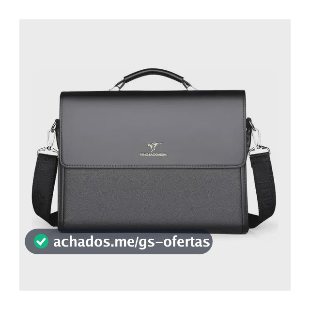 Pasta Executiva Masculina Transversal Bolsa De Mão Reforçada Preto
