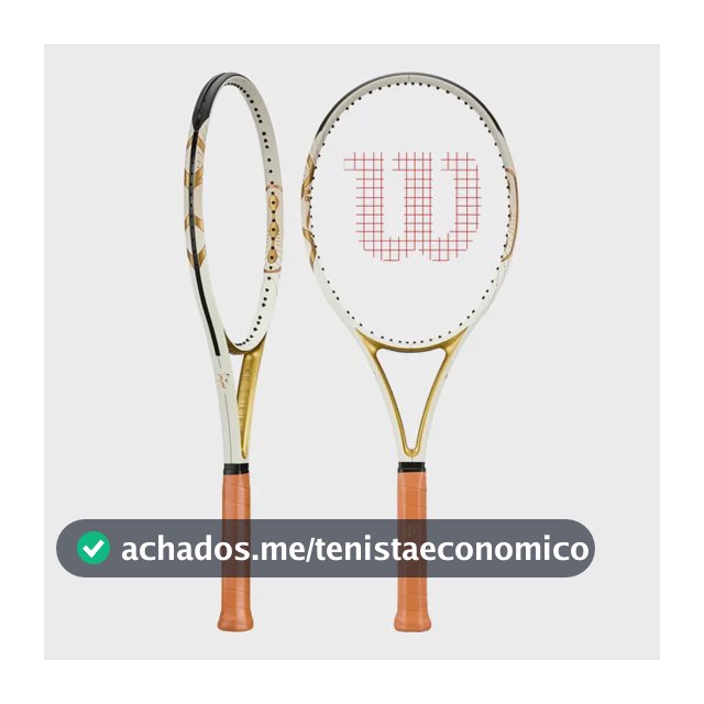 Raquete De Tênis Wilson Rf 01 Hall Of Fame Branco/dourado 3