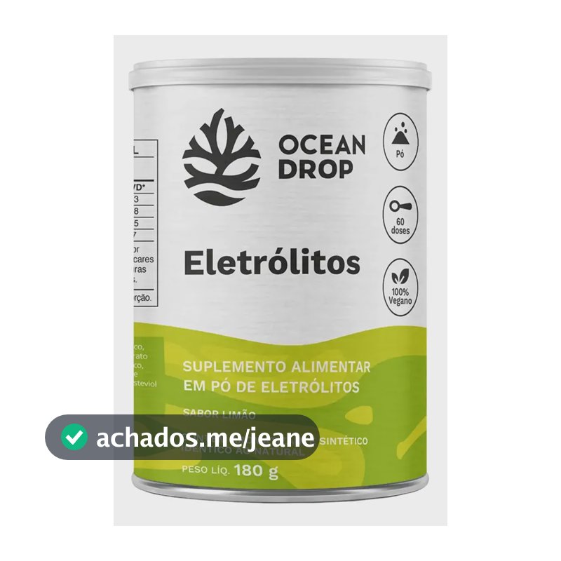 Eletrólitos Em Pó Ocean Drop Magnésio Potássio Fósforo Limao | 180g