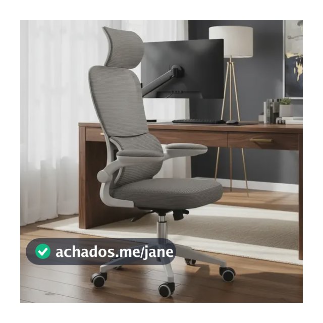 Cadeira Escritório Ergonômica Genebra G500 Luvinco Cor Cinza Com Suporte Lombar Estofado Mesh