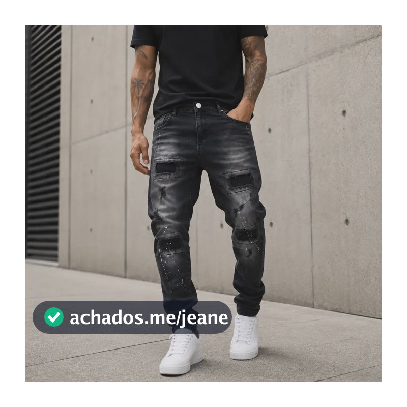 Calça Jeans Masculina Jogador Slim Street Estonada Modelo -01 38
