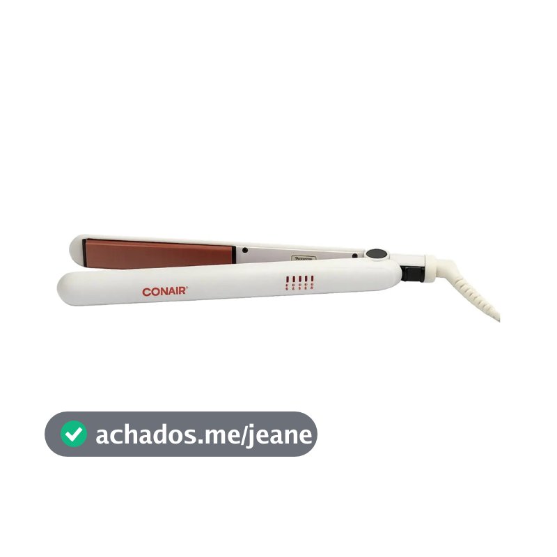 Prancha De Cabelo Conair Double Ceramic Óleo De Coco Bivolt Branco