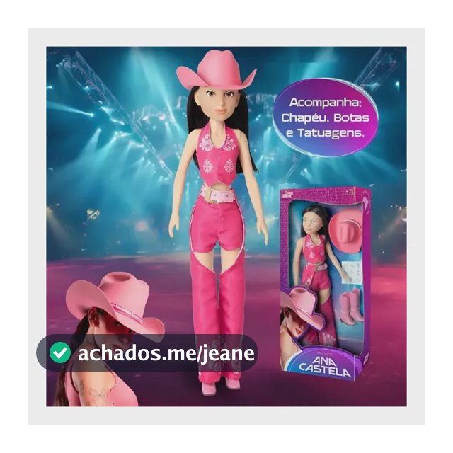 Boneca Ana Castela 1291 Baby Brink com Acessórios +3