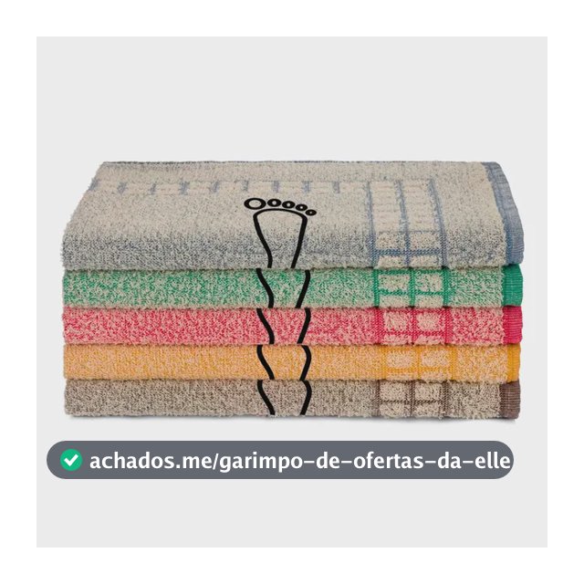 Kit 05 Tapete P/ Banheiro Felpudo 45x70cm 100%algodão Oferta