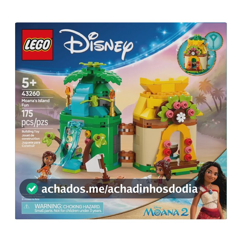 Diversão Lego Disney Island com Moana, modelo 43260
