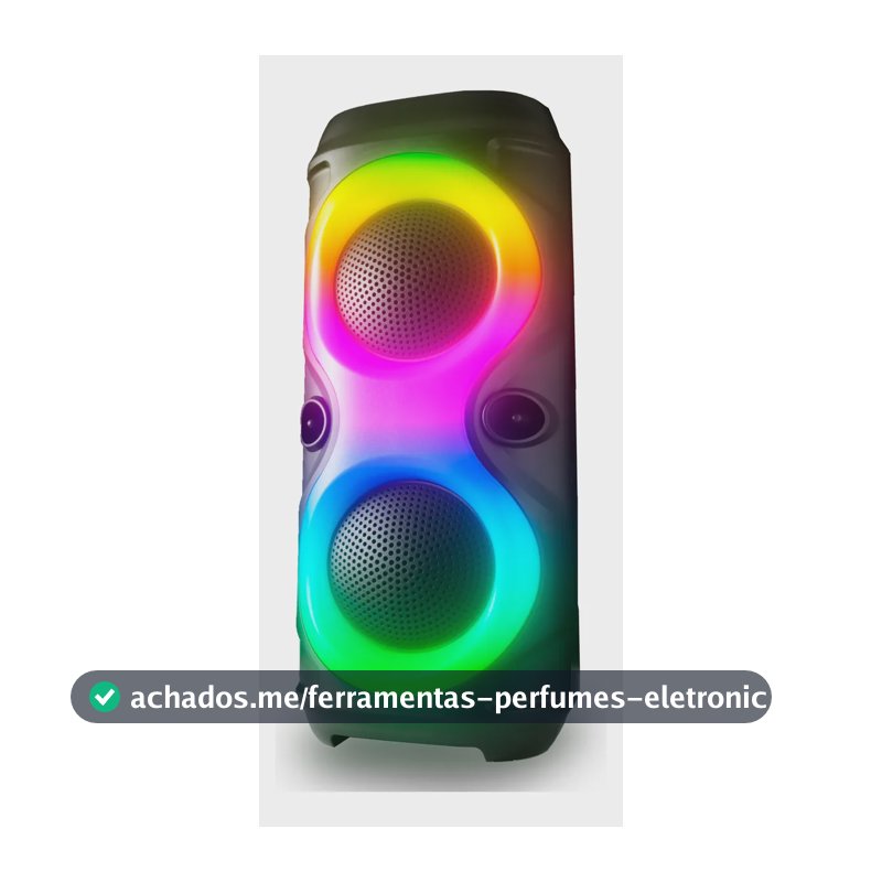 Caixa De Som Bluetooth Hi-fi Amplificada Rgb Tws Fm Usb Sd Preto 127/220v