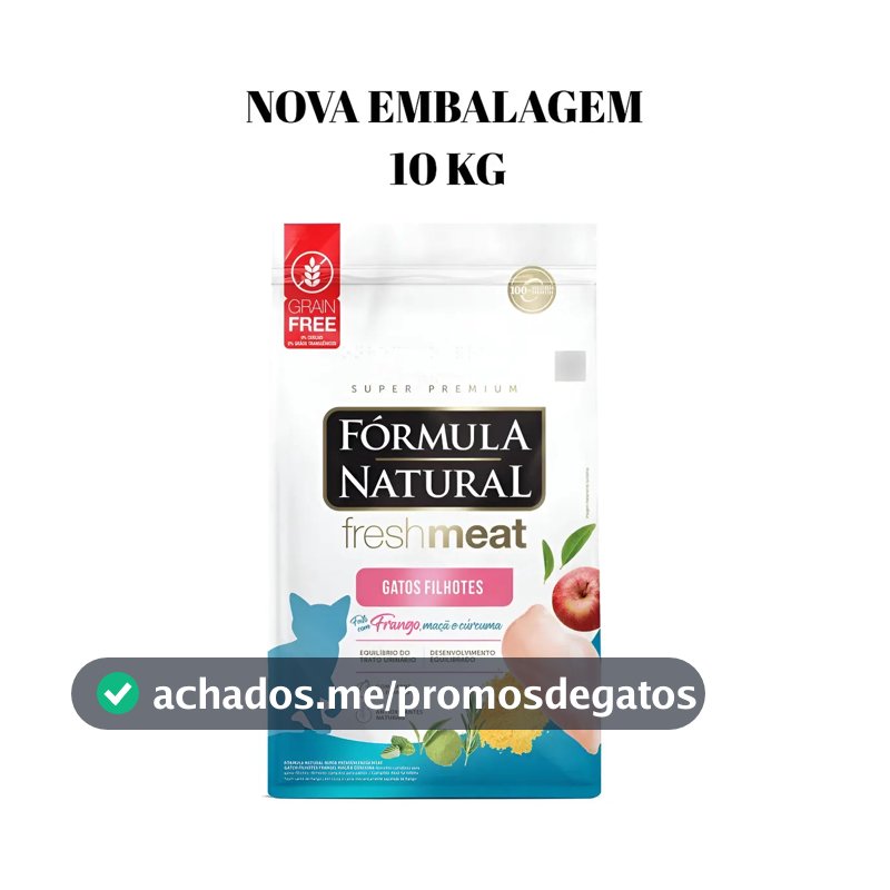 Ração Seca Fórmula Natural Fresh Meat Gatos Filhotes Frango 10kg
