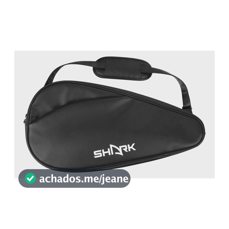 Capa Raquete Beach Tennis Térmica Em Couro Black Shark 2026 Preto