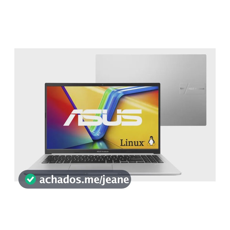 Notebook ASUS Vivobook 15, AMD Ryzen 7 5825U, 16GB RAM, 512GB SSD, Linux KeepOS, Tela 15,6" FHD, Cool Silver - M1502YA-NJ612