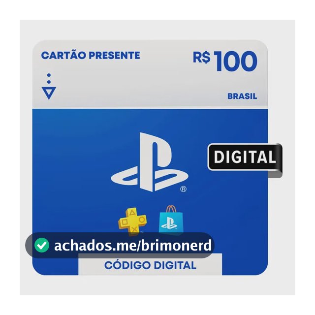 Sony PlayStation Store Gift Card R$ 100 (Digital)
