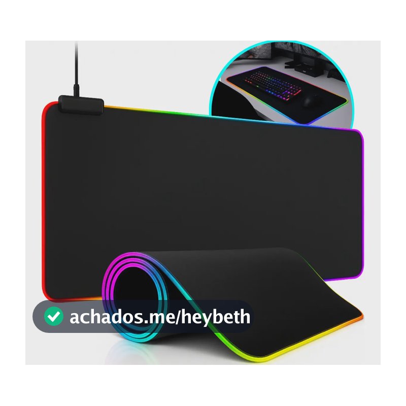 Mousepad Gamer Rgb 90x40cm Profissional Extra Grande Speed Usb Led Mousepad Colorido Desktop E Computador Alta Qualidade