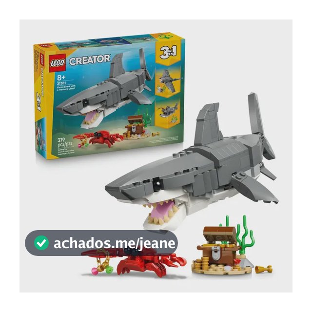 Lego® Creator: Tubarão feroz com baú de tesouro 31381
