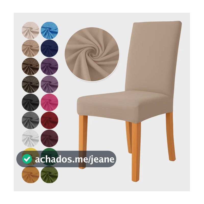 Kit de Capas para Cadeira de Jantar em Malha Gel, 4 Unidades Avelã Claro