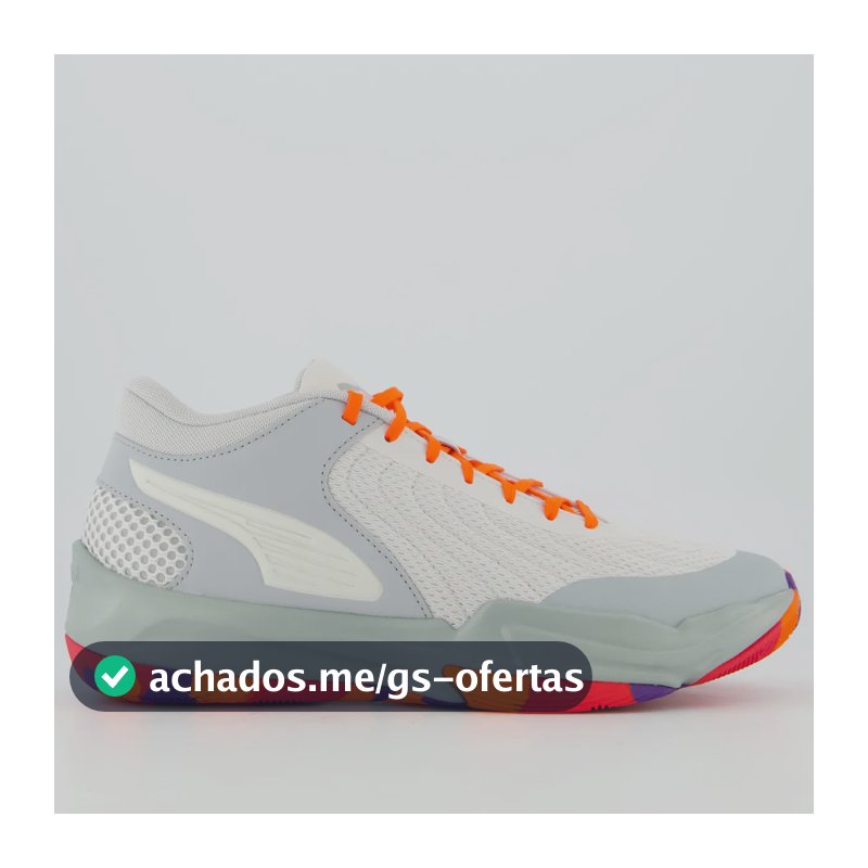 Tênis Puma Court Pro 2 Marble Cinza E Laranja Cinza - 40 Br
