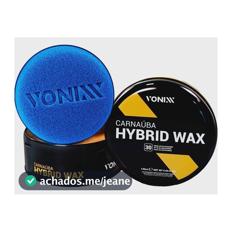 Cera Hybrid Wax 120ml Carnaúba Automotiva Protetora Vonixx