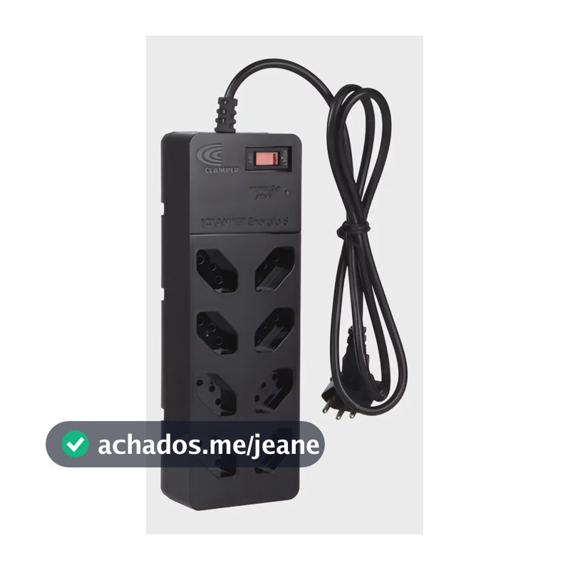 Filtro De Linha com DPS iCLAMPER Energia 8 Tomadas Régua com Tecnologia LCF