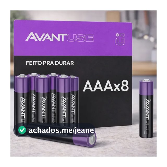 Kit 8 Pilhas Recarregável AAA 3a Palito 1000mah 1.2v Avant Use