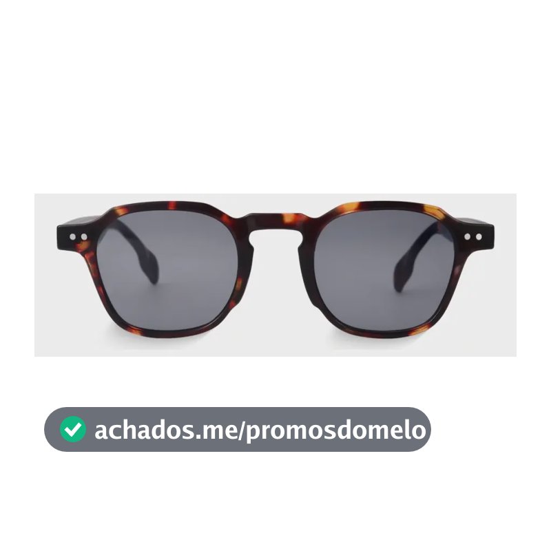 Óculos De Sol Quadrado Viggo Tortoise Savana Uv400 Unissex Preto Tartaruga