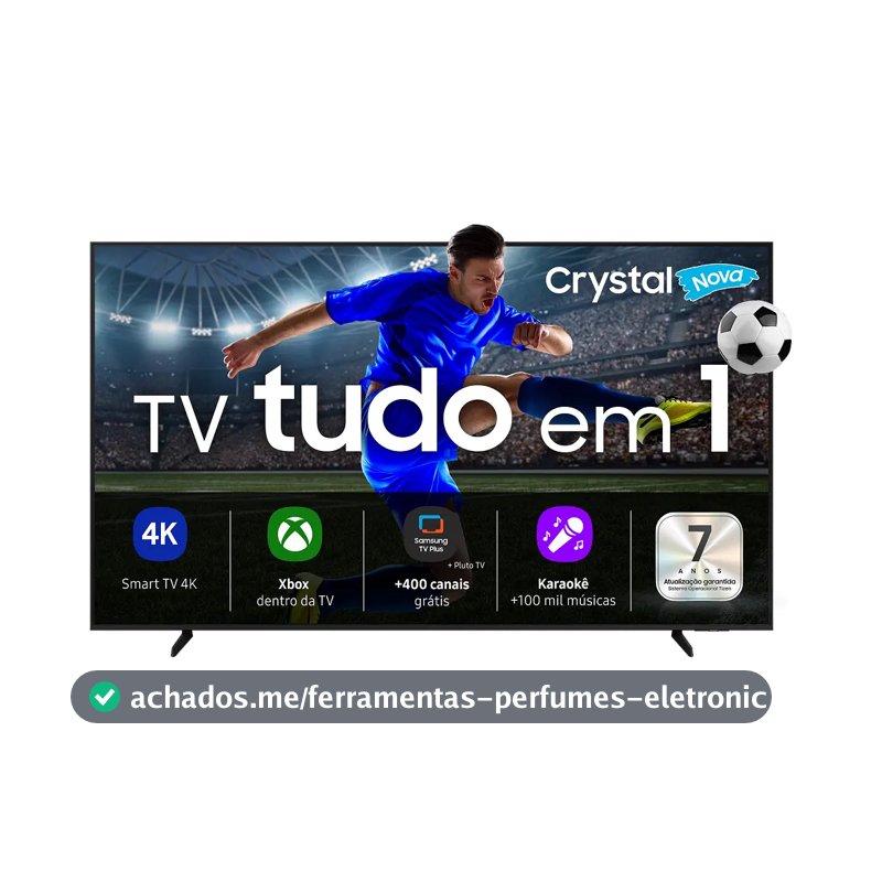 Samsung Smart Tv 65 Crystal Uhd 4k U8600f 2025, Xbox Cloud Gaming, Canais Gratuitos, Alexa