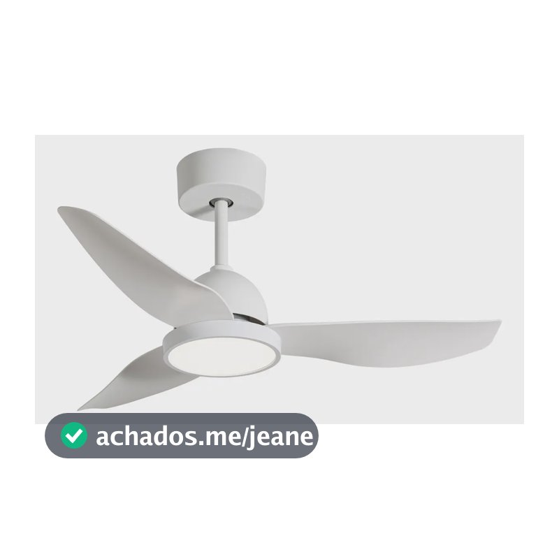 Ventilador De Teto 36 Com Luz Led Silencioso Controle Remot 91 Cm 50hz/60hz Branco Abs 3