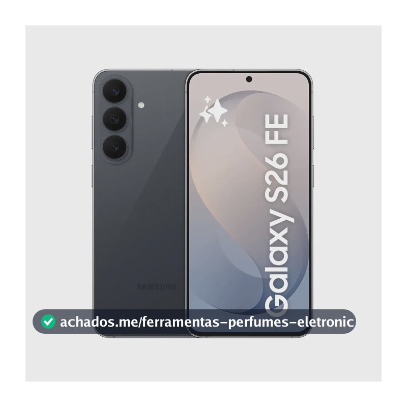 Celular Samsung Galaxy S26 FE 128GB, 8GB RAM Tela 6,7" - Grafite
