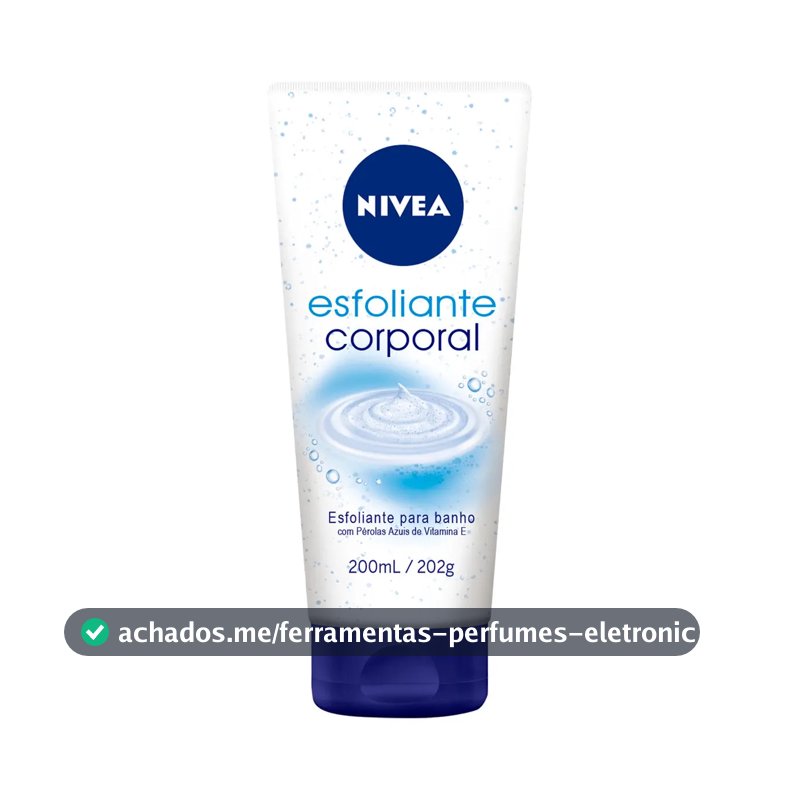 NIVEA Esfoliante Corporal para Banho 200ml, Esfoliação Suave, Remove Impurezas, Renovação Celular, Pele Uniforme e Macia