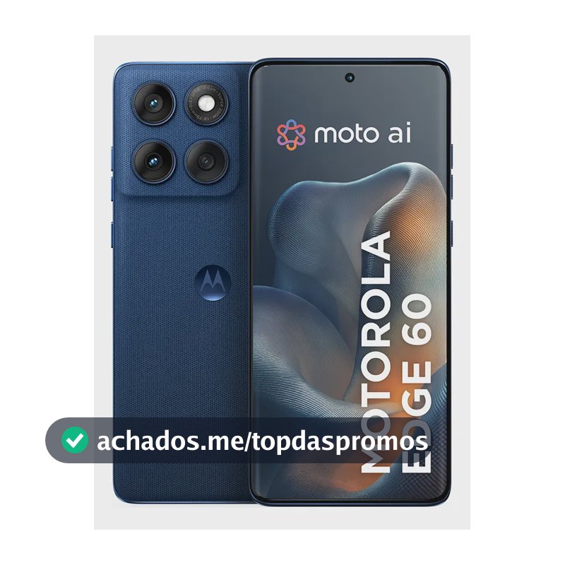 Smartphone Motorola Edge 60 5g - 512gb 12gb Ram+12gb Ram Boost, Tela Quad-curve Moto Ai 50mp Sony Camera Ultrarresistencia Militar Ip68 + Ip69 - Azul Marinho