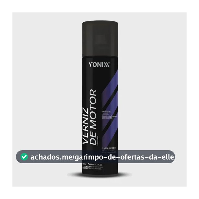 Verniz De Motor Aerosol Finalizador Vonixx 400ml Spray