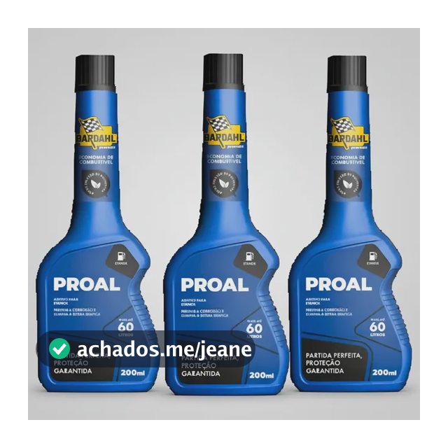 Kit 3 Aditivo Para Etanol Alcool Bardahl Proal 200ml