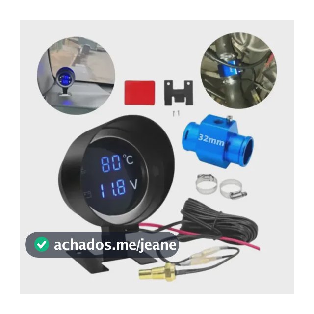 Medidor De Temperatura + Voltímetro+adaptador De Tubo32-34mm