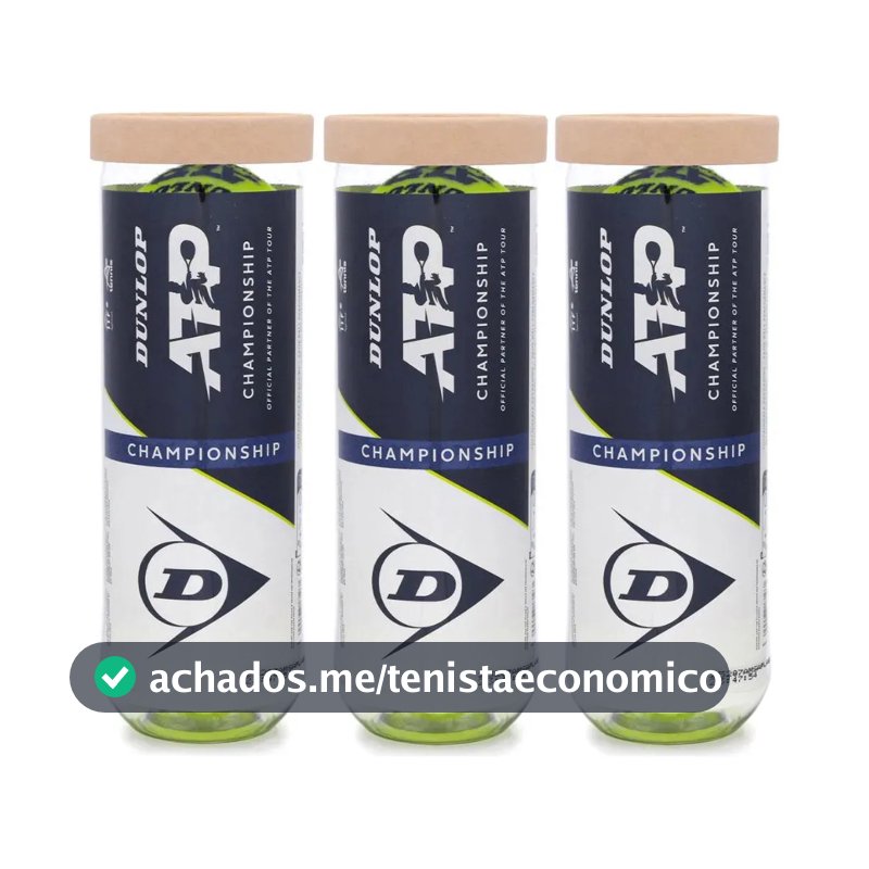 Bola De Tênis Dunlop Atp Championship All Court Pack 3 Tubos
