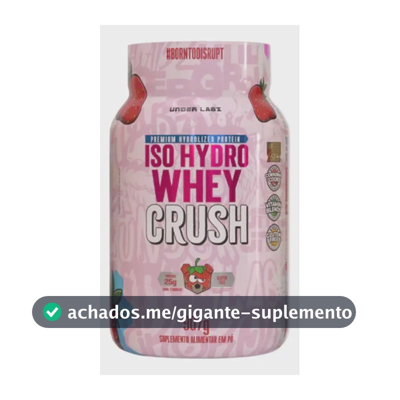 Isohydro Whey Crush Pote 907g Under Labz Strawbear