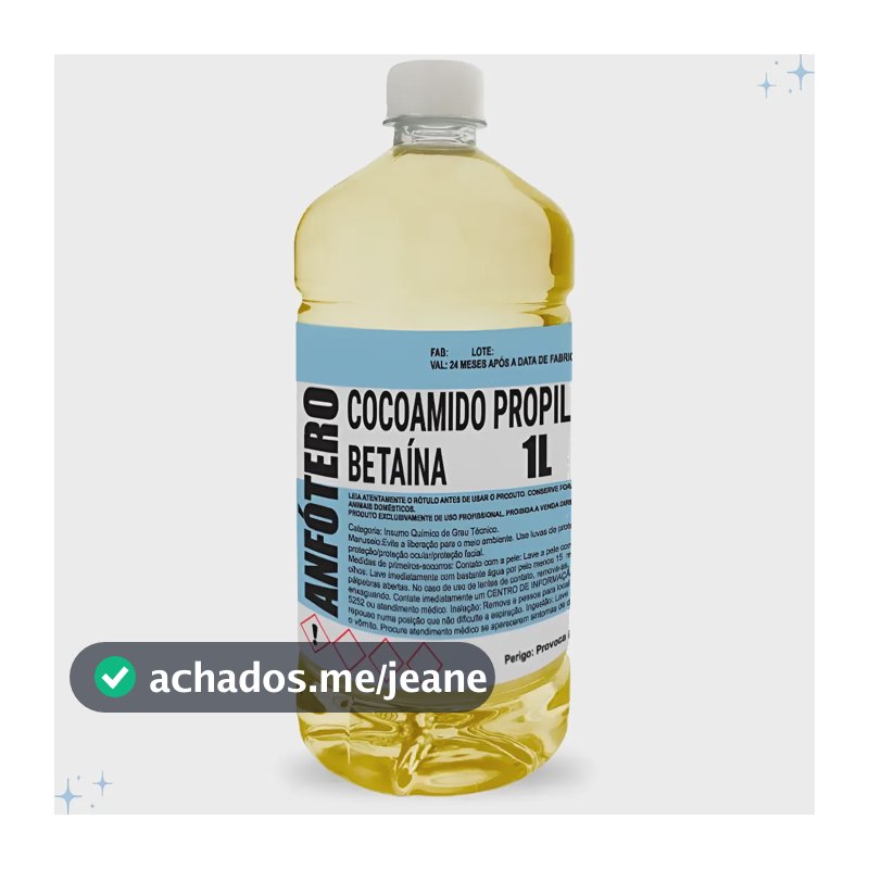Anfótero 1l Puro Cocoamidopropil Betaína - Sabonetes/limpeza Neutra