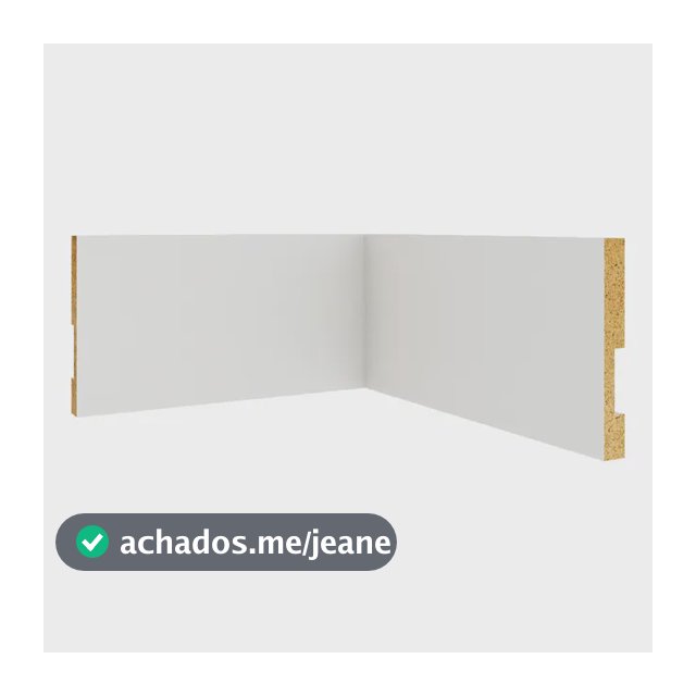 Kit 10 Rodapé 5cm Laminado Resistente Sala 18 Metro Mdf Liso