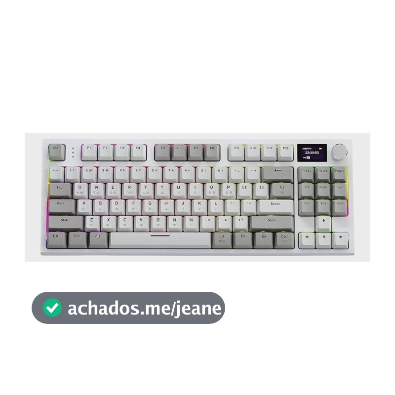 Teclado Mecânico Attack Shark K86 RGB Cinza