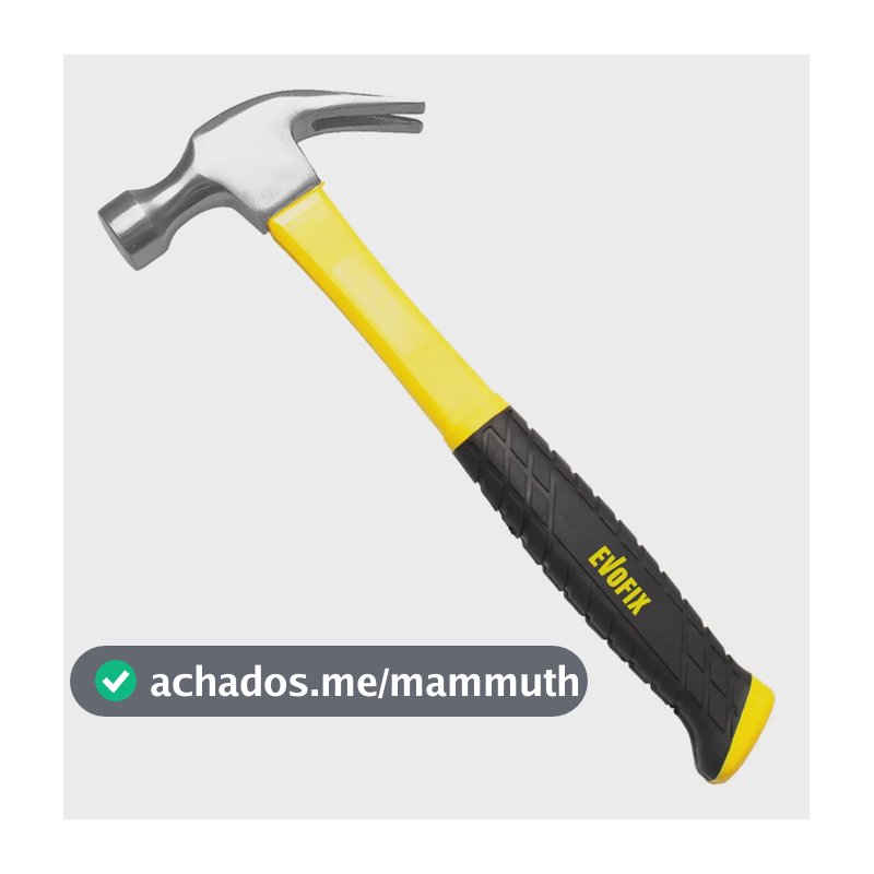 Martelo Unha 29mm 700g com Cabo de Fibra de Vidro Emborrachado 32cm Modelo 740 para Carpintaria Construção Civil Reformas Manutenção e Uso Profissional ou Doméstico