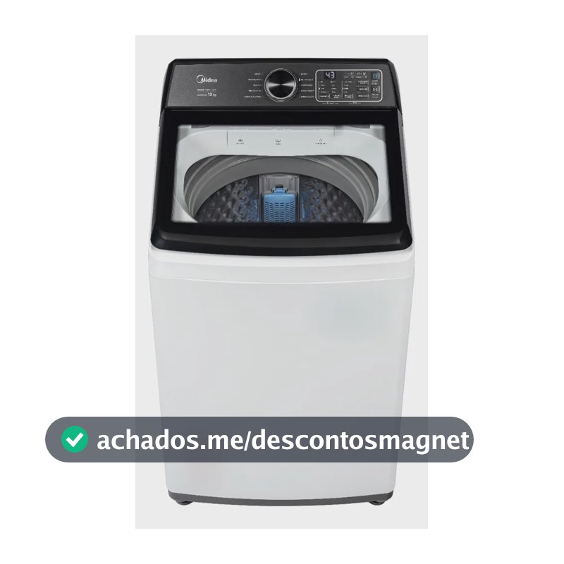 Máquina De Lavar Roupas 12kg Branca Midea Wave Impeller Branco