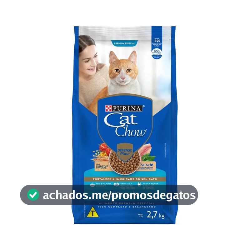 Cat Chow Ração Para Gato Adulto Peixe 2,7kg