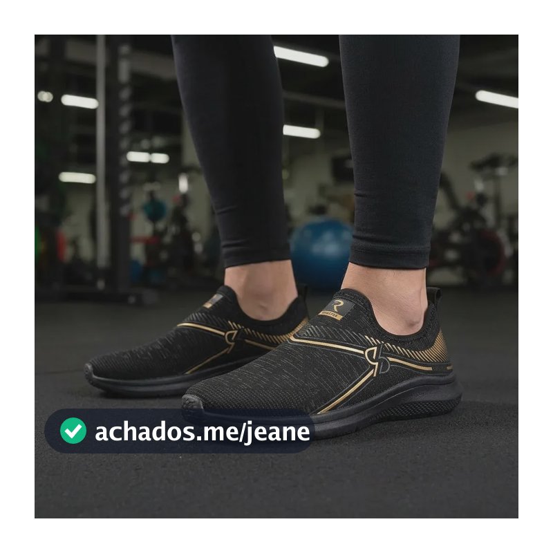 Tênis Masculino Meia S/ Cadarço Slip On Fácil Calça Academia Dourado 42 Br