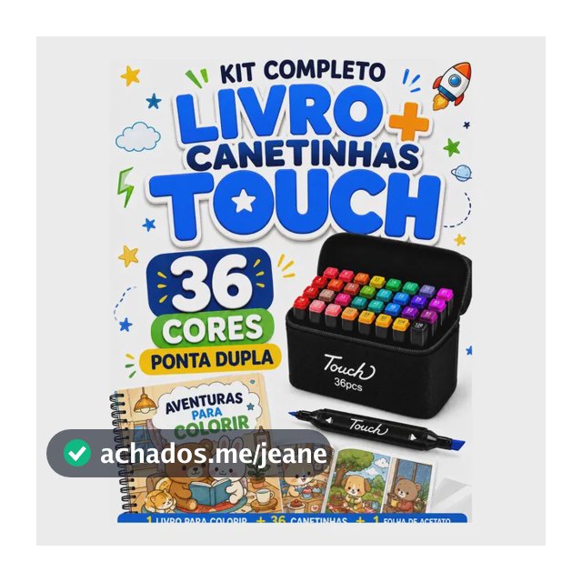 Kit  Colorir 48 Páginas + 36 Canetinhas  Criativo Infantil