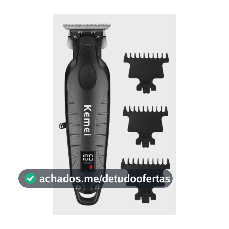 Máquina De Acabamento Sem Fio Kemei Km-2293 Precisão Laminas Preto 127/220v