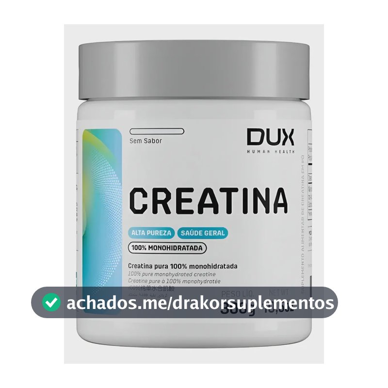 Creatina Dux Nutrition 300g Monohidratada 100% Pura Sem Sabor