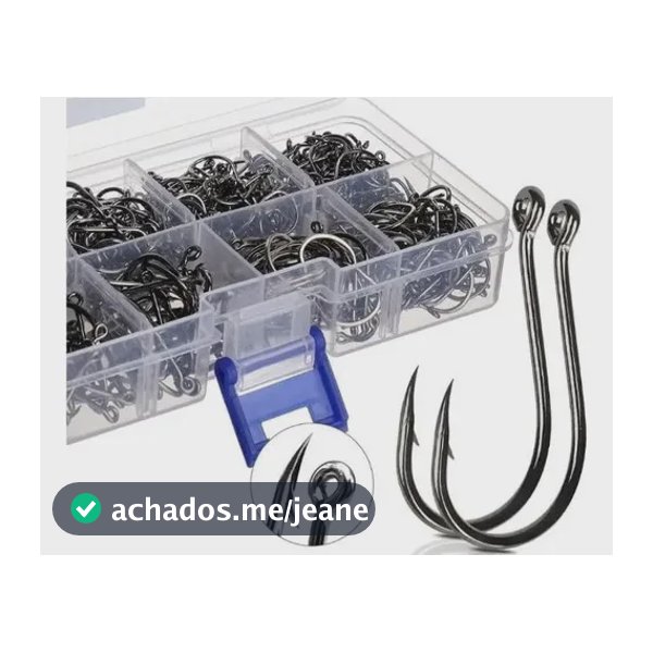 300 Anzóis Black Aço Carbono Pesca N3 Ao N12 Com Estojo