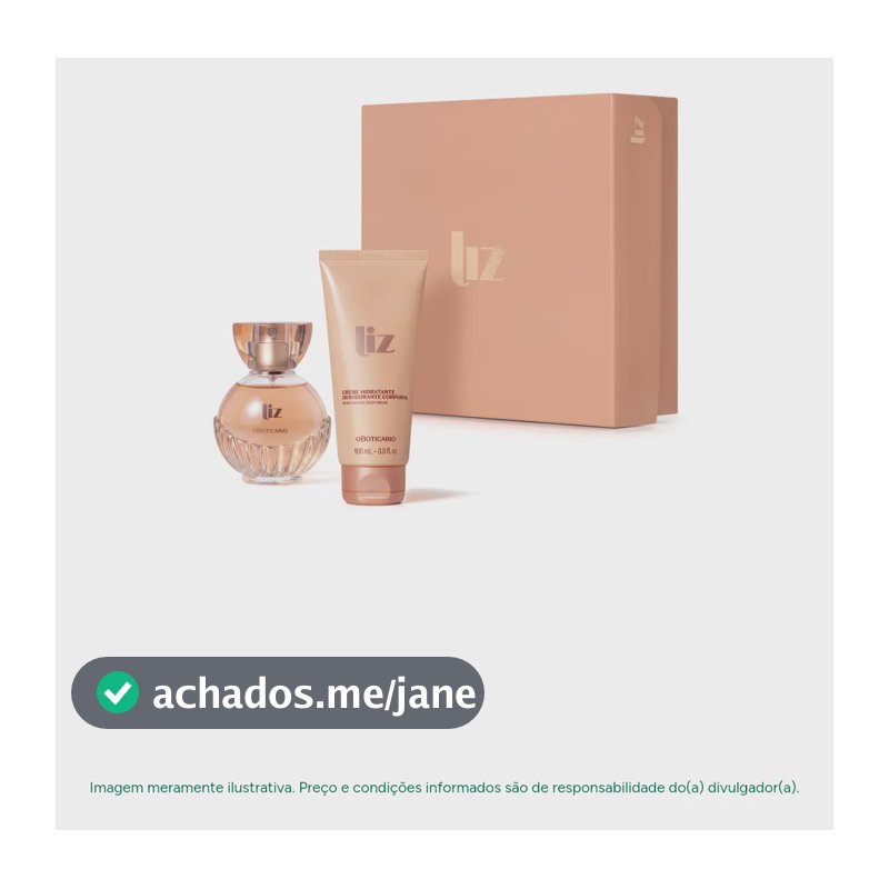 Kit Presente Natal Liz Boticário (2 Itens) Perfume 50 Ml