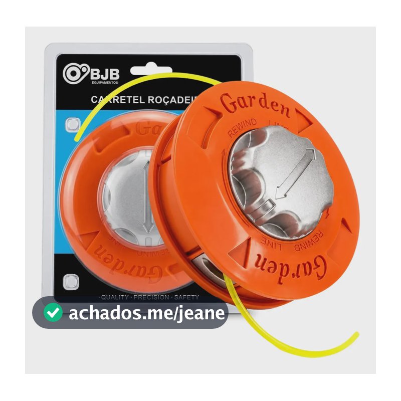 Carretel Universal para Roçadeira Automático Bate e Vai com Rosca M10 x 1,25 – Reforçado para Fio de Nylon, Fácil Reposição, Ideal Jardim e Corte de Grama Preto