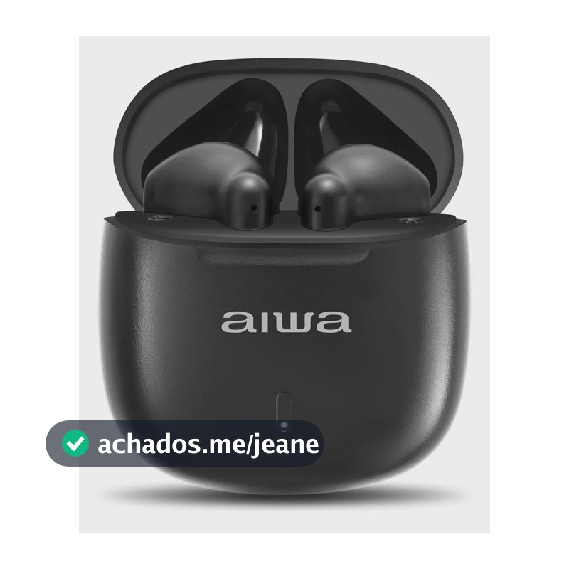 Fone De Ouvido Eardbud Aiwa Aws-eb-05-b Bluetooth Ipx4 24 Horas De Bateria Preto