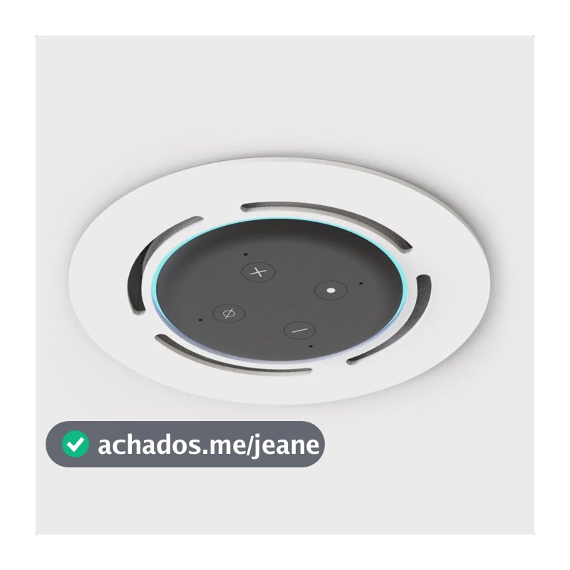De Embutir Para Alexa Echo Dot 3 Teto Gesso Circular Cor Branco