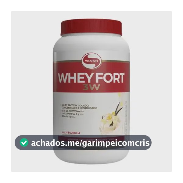 Whey Fort 3w Baunilha 900g Vitafor Baunilha