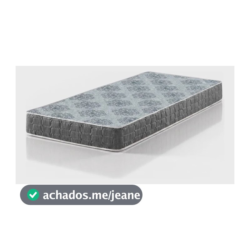 Colchão Solteiro Espuma D23 Zidi Washington 78x188x14cm Preto