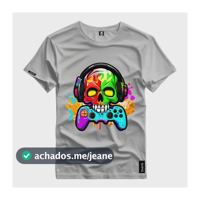 Blusa Camiseta Masculina Caveira Fone Controle Confortável